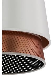 Duolla - Přisazený lustr BELL SHINY 1xE27/15W/230V pr. 25 cm bílá/měděná