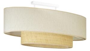 Duolla - Přisazený lustr DOUBLE OVAL NATURE 2xE27/15W/230V krémová/béžová