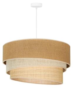 Duolla - Lustr na lanku YUTE TRIO 3xE27/15W/230V pr. 60 cm hnědá/šedá/béžová