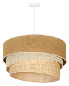 Duolla - Lustr na lanku YUTE TRIO 3xE27/15W/230V pr. 60 cm hnědá/šedá/béžová