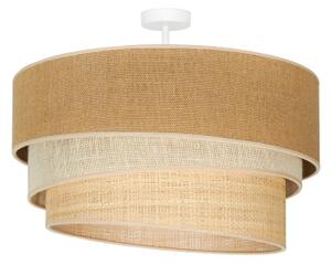 Duolla - Přisazený lustr YUTE TRIO 3xE27/15W/230V pr. 60 cm hnědá/šedá/béžová