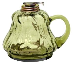 Petrolejová lampa TEREZA 34 cm lesní zelená velká krakle