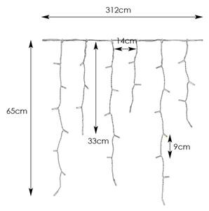 Markslöjd 108179-LED Venkovní vánoční závěs GARDEN24 160xLED/24V 3,1m teplá bílá
