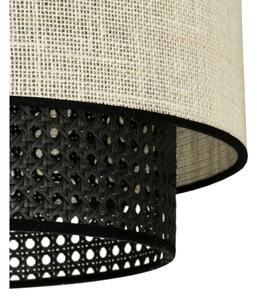Duolla - Přisazený lustr RATTAN YUTE 1xE27/15W/230V pr. 45 cm krémová/černá