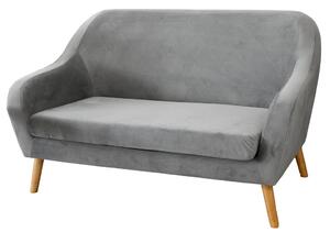 Šedá 2místná pohovka CORANTI VELVET