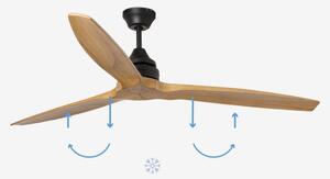 FARO 33718DC- Stropní ventilátor ALO L dřevo/černá pr. 152 cm + dálkové ovládání