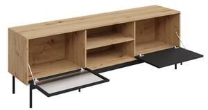 TV skříňka/stolek Brulpin 2K1P, Barva dřeva: dub artisan / dub artisan + černá Mirjan24 5903211277580