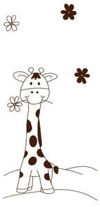 Dětská postýlka Faktum MIA 60 x 120 cm Bílá/motiv Žirafa