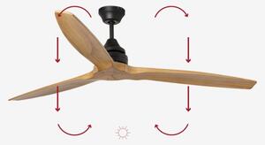 FARO 33718DC- Stropní ventilátor ALO L dřevo/černá pr. 152 cm + dálkové ovládání
