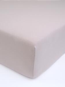 Jersey prostěradlo do postýlky s elastanem Deluxe 70 × 140 cm – cappuccino