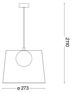 Ideal Lux - LED Lustr na lanku FADE 1xG9/3W/230V pr. 27,3 cm zlatá/kouřová