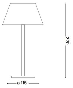 Ideal Lux - LED Stmívatelná dotyková lampa PURE LED/1,5W/3,7V CRI 90 IP54 hnědá