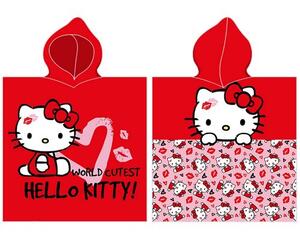 Carbotex Dětské pončo Hello Kitty Nejroztomilejší na Světě, 55 x 110 cm