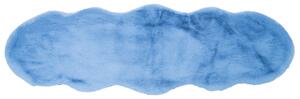 UMĚLÁ KOŽEŠINA, 55/160 cm, modrá - Kůže