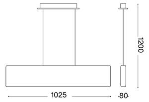 Ideal Lux - LED Lustr na lanku DESK LED/32W/230V 102,5 cm CRI 90 černá