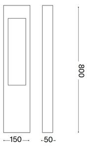 Ideal Lux - Venkovní lampa VEGA 1xG9/15W/230V 80 cm IP44 hnědá
