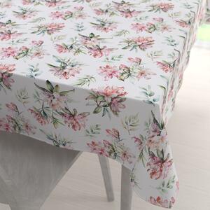 Biante Teflonový obdélníkový ubrus TF-134 Akvarelové květy rododendronu na bílém 50x100 cm