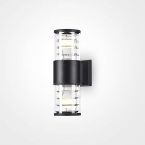 M O576WL-02B Nástěnné svítidlo Bronx 2x60W černá hliník čiré sklo IP54 - MAYTONI