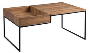 Konferenční stolek Lopir, Barva: dub brezový / dub brezový + černý metal Mirjan24 5903211077081