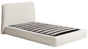Kave Home Krémová jednolůžková postel Martina 90 x 200 cm s úložným prostorem