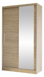 Zrcadlová šatní skříň Kamabi VI, Barva: bílá / sonoma Mirjan24 5903211127465