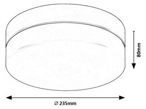 Rabalux 75025-LED Koupelnové stropní svítidlo GAELO LED/15W/230V pr. 23 cm černá