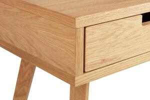 Moderní dřevěný psací stůl se šuplíkem LEA 90 cm přírodní Strana: Vpravo, Kvalita dřeva: 2. Kombinace dubového masivu a dýhované DTD desky