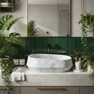 Rea Zoe Dune, umyvadlo na desku 590×380×170 mm, imitace kamene-šedá matná, REA-U3538