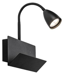 Rabalux 71089 - Nástěnná lampa s poličkou TACITO 1xGU10/25W/230V černá