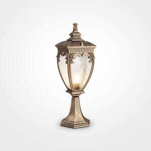 Maytoni Vintage venkovní sloupkové svítidlo FLEUR, 60W, v. 48,5 cm, 1xE27, IP44 Barva: Černá/zlatá