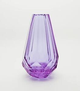 Floriánova huť Váza ručně broušená - Purple glitter