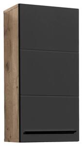 ZÁVĚSNÁ SKŘÍŇKA, černá, barvy dubu, 34/70/23 cm MID.YOU - Koupelnové série, Online Only