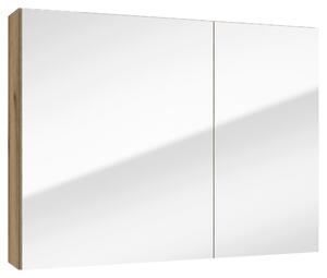 ZRCADLOVÁ SKŘÍŇKA, barvy dubu, barvy dubu, 80/60/15 cm MID.YOU - Koupelnové série, Online Only