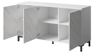 Skříňka Sopeleto 3D 150, Barva: bílá/bílý mramor 5903211157271