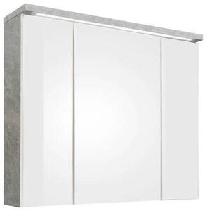 ZRCADLOVÁ SKŘÍŇKA, šedá, 80/69/20 cm Livetastic - Koupelnové série, Online Only