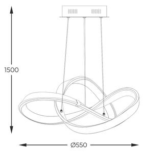 Zuma Line MD9717-1-3BCD - LED Lustr na lanku INDIGO LED/44W/230V černá