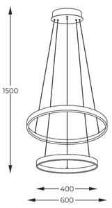 Zuma Line 18140GD-2 - LED Lustr na lanku BRENO LED/50W/230V 3000/4000/6000K