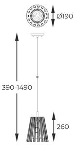 Zuma Line P0547-01H-F9AC - Lustr na lanku BACH 1xE14/40W/230V zlatá