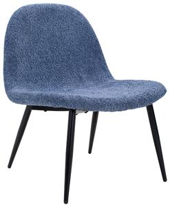 KŘESLO, dřevo, kov, textil, modrá, černá Livetastic - Křesla klasická, Online Only