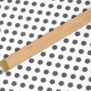 Goldea bavlněné plátno - šedé designové puntíky 160 cm