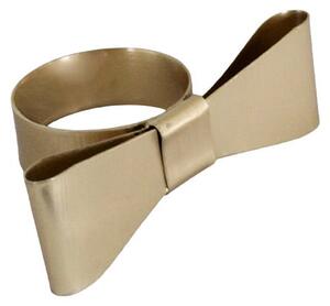 Kovový kroužek na ubrousky Bow Brass