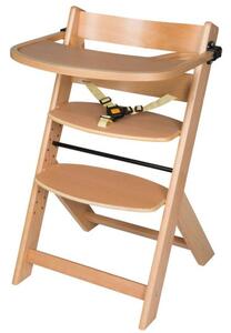 Dřevěná rostoucí židlička Schardt DOMINO přírodní s pultíkem