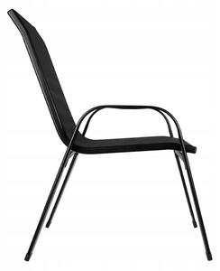 Gardlov 20871 Zahradní židle stohovatelné černé 4 ks