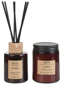 Vonná svíčka s aroma difuzérem DARK ELEGANCE 9 cm Hnědá