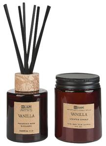 Vonná svíčka s aroma difuzérem DARK ELEGANCE 9 cm Hnědá