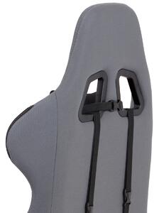 Kancelářská židle houpací mech., šedá + černá látka, plast. kříž - KA-F05 GREY