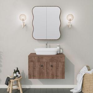 Koupelnová skříňka Kasusu (ořech) (se zrcadlem). 1092753