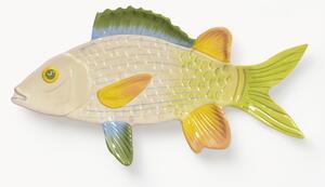 Ručně malovaný servírovací talíř z dolomitu Fish