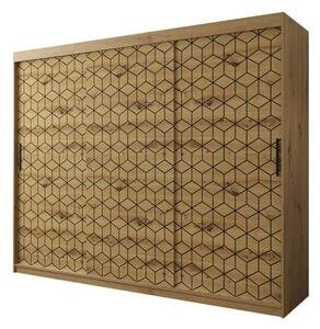 Šatní skříň s posuvnými dveřmi Arituda I250, Úložný prostor: ne, Barva: dub artisan Mirjan24 5903211150524