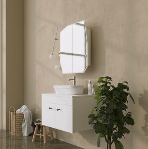 Koupelnová skříňka Tunupi (bílá) (se zrcadlem). 1092754